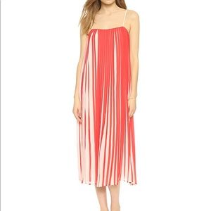 Club Monaco Lisette Pleated Stripe Maxi Dress Sz 4